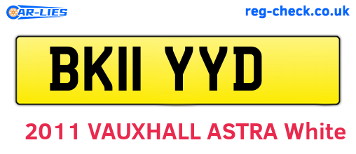 BK11YYD are the vehicle registration plates.