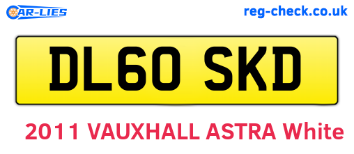 DL60SKD are the vehicle registration plates.