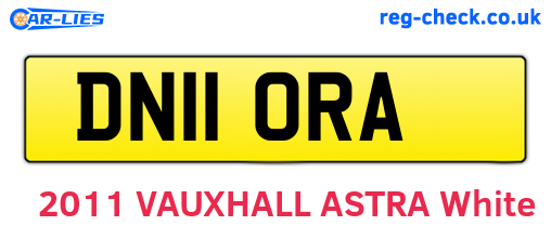 DN11ORA are the vehicle registration plates.