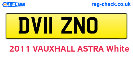 DV11ZNO are the vehicle registration plates.