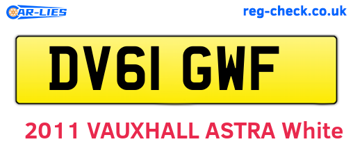 DV61GWF are the vehicle registration plates.