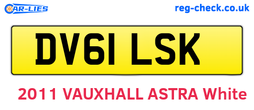DV61LSK are the vehicle registration plates.