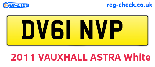 DV61NVP are the vehicle registration plates.