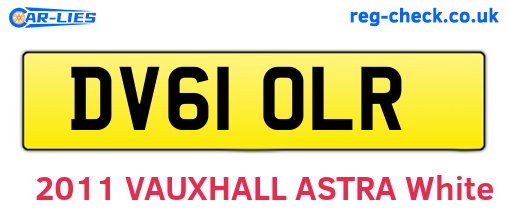 DV61OLR are the vehicle registration plates.