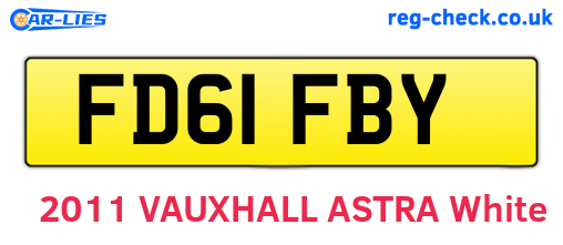FD61FBY are the vehicle registration plates.