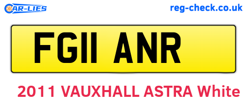 FG11ANR are the vehicle registration plates.