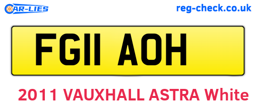 FG11AOH are the vehicle registration plates.