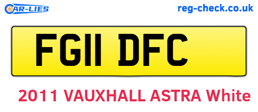 FG11DFC are the vehicle registration plates.