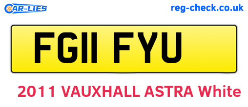 FG11FYU are the vehicle registration plates.
