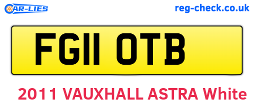 FG11OTB are the vehicle registration plates.