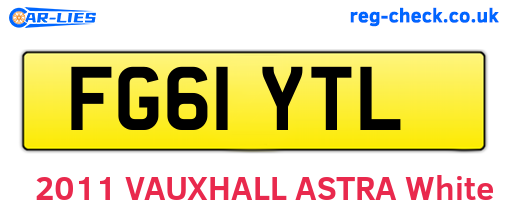 FG61YTL are the vehicle registration plates.