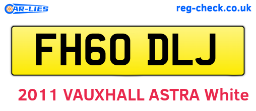 FH60DLJ are the vehicle registration plates.