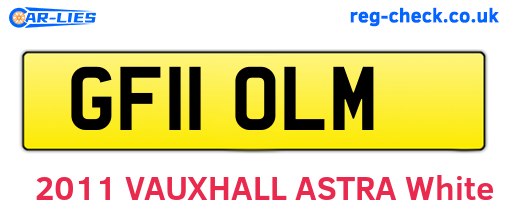 GF11OLM are the vehicle registration plates.