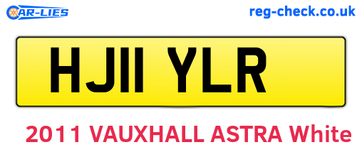 HJ11YLR are the vehicle registration plates.