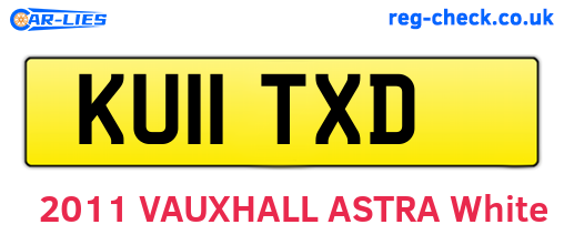 KU11TXD are the vehicle registration plates.