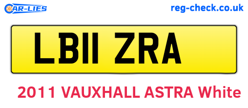 LB11ZRA are the vehicle registration plates.
