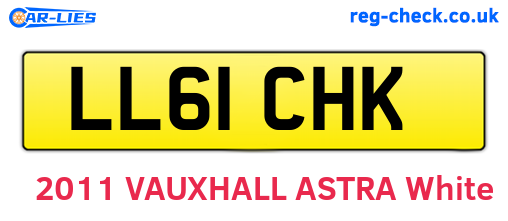 LL61CHK are the vehicle registration plates.