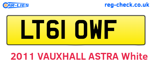 LT61OWF are the vehicle registration plates.