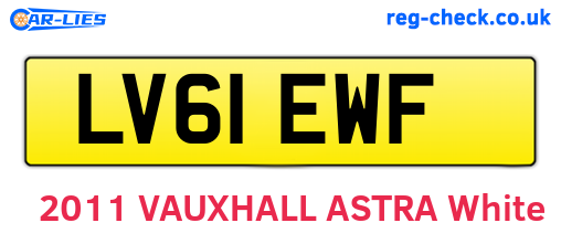 LV61EWF are the vehicle registration plates.