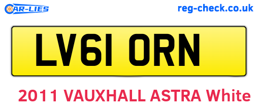 LV61ORN are the vehicle registration plates.