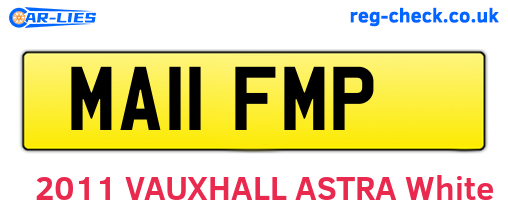 MA11FMP are the vehicle registration plates.