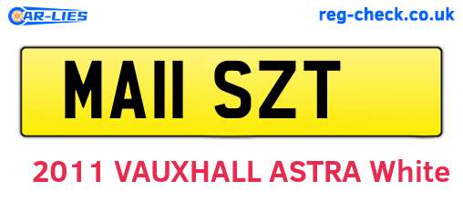 MA11SZT are the vehicle registration plates.