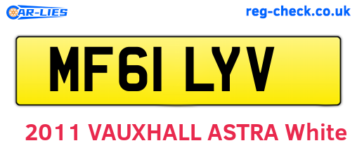 MF61LYV are the vehicle registration plates.