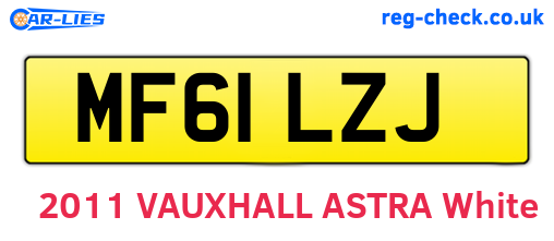 MF61LZJ are the vehicle registration plates.