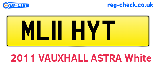 ML11HYT are the vehicle registration plates.