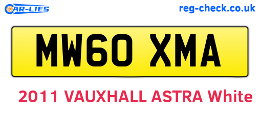 MW60XMA are the vehicle registration plates.