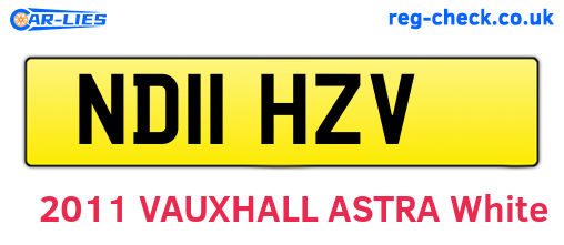 ND11HZV are the vehicle registration plates.