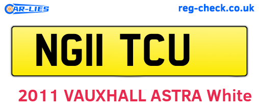 NG11TCU are the vehicle registration plates.