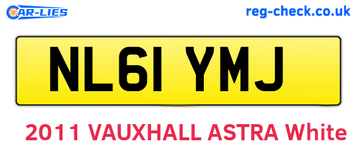 NL61YMJ are the vehicle registration plates.