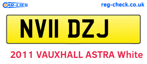 NV11DZJ are the vehicle registration plates.