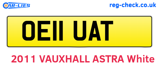 OE11UAT are the vehicle registration plates.
