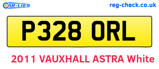 P328ORL are the vehicle registration plates.