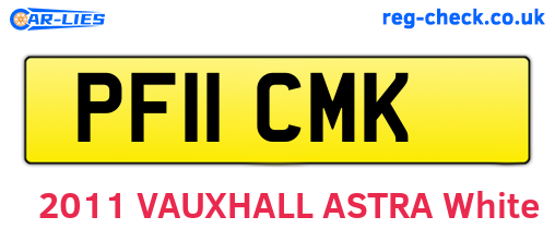 PF11CMK are the vehicle registration plates.