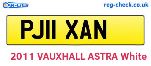PJ11XAN are the vehicle registration plates.