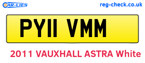 PY11VMM are the vehicle registration plates.