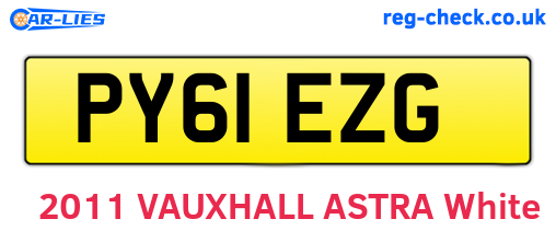 PY61EZG are the vehicle registration plates.