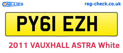 PY61EZH are the vehicle registration plates.