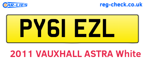 PY61EZL are the vehicle registration plates.