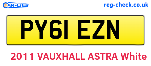 PY61EZN are the vehicle registration plates.