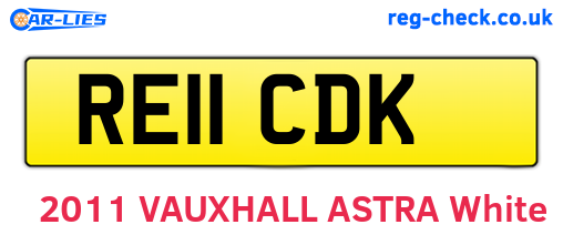 RE11CDK are the vehicle registration plates.