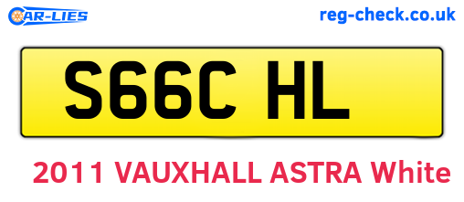 S66CHL are the vehicle registration plates.