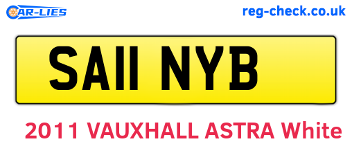 SA11NYB are the vehicle registration plates.