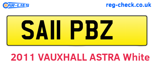 SA11PBZ are the vehicle registration plates.