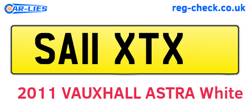 SA11XTX are the vehicle registration plates.