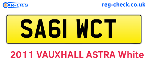 SA61WCT are the vehicle registration plates.
