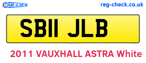 SB11JLB are the vehicle registration plates.